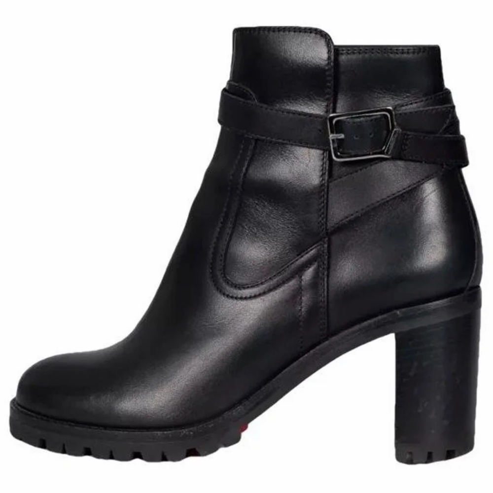 Christian Louboutin Black Leather Ankle Boots